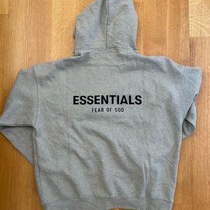 FOG Fear of God Essentials Grey Hoodie FW22 Size Large - Fast Ship